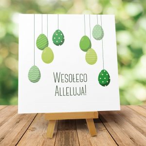 kartki wielkanocne z pisankami wesołego alleluja z życzeniami drukarnia letica
