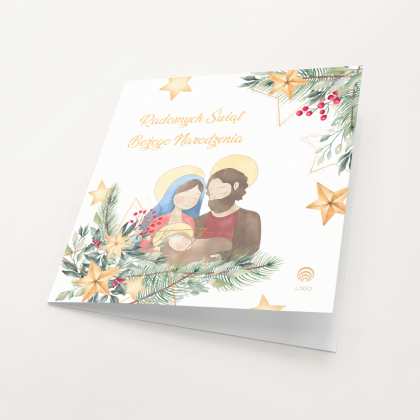 Kartki świąteczne dla firm z logo CHRISTMAS