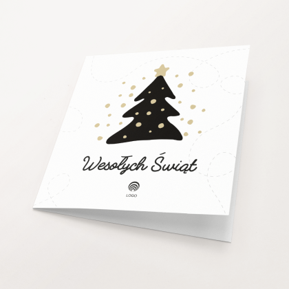 Kartki firmowe z logo na Boże Narodzenie BLACK TREE