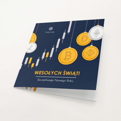 Kartka Świąteczna Kryptowaluty - Kartka na Święta Bitcoin, ETH, BSC