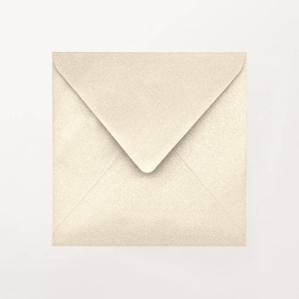 koperta 155x155 ozdobna beżowa perłowa