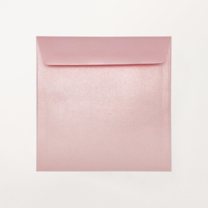 koperta 155x155 ozdobna różowa perłowa