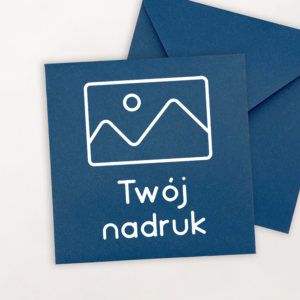 niebieska koperta z wlasnym nadrukiem kwadratowa letica 01