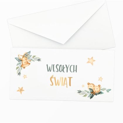 koperty świąteczne dl mikołaj naturalna prostokątna (kopia)