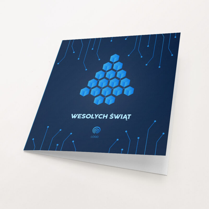 bitcoin kryptowaluty kartka swiateczna blockchain developer okładka kwadrat
