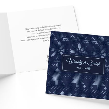 kartka z logo bozonarodzeniowa Świąteczny sweter kwadrat okładka i Środek