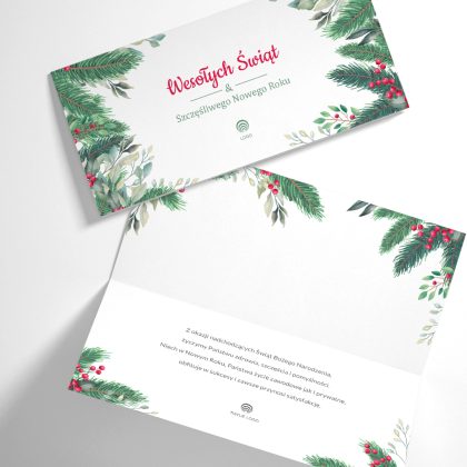 kartki swiateczna firma floresta dl okładka i środek