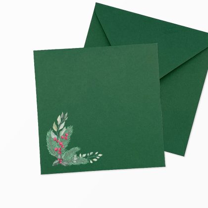 koperta świąteczna floresta k4 biała z nadrukiem
