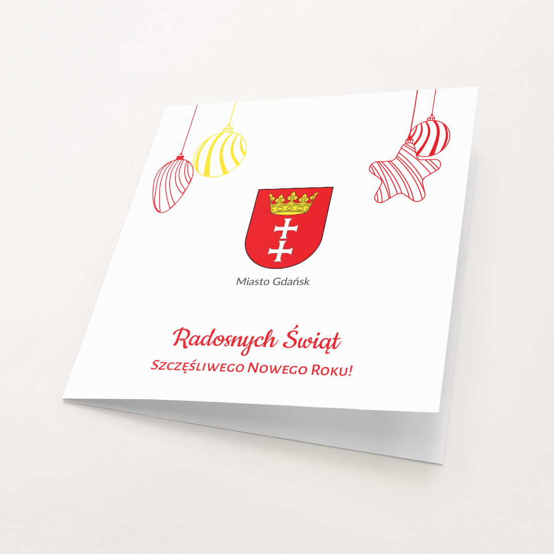 kartka swiateczna z herbem gdansk
