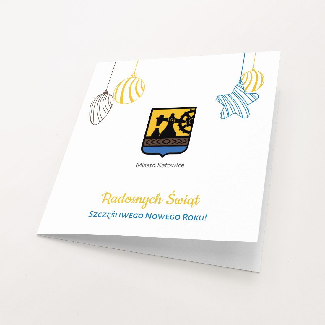 kartka swiateczna z herbem katowice