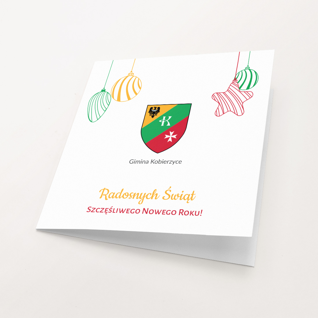 kartka swiateczna z herbem kobierzyce