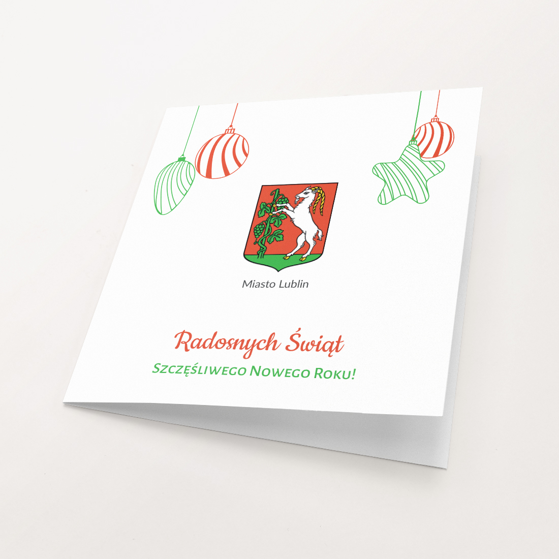 kartka swiateczna z herbem lublin