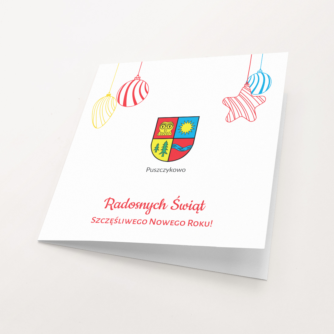 kartka swiateczna z herbem puszczykowo