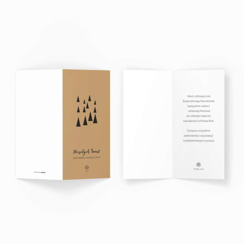 Świąteczne kartki firmowe z logo double tree dl prostokątna (kopia)