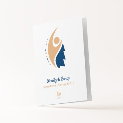 kartki świąteczne bożonarodzeniowe firmowe czarna paczuszka z logo (kopia)