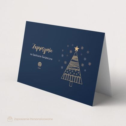 zaproszenie na świąteczne spotkanie firmowe czarna paczuszka personalizowane (kopia)