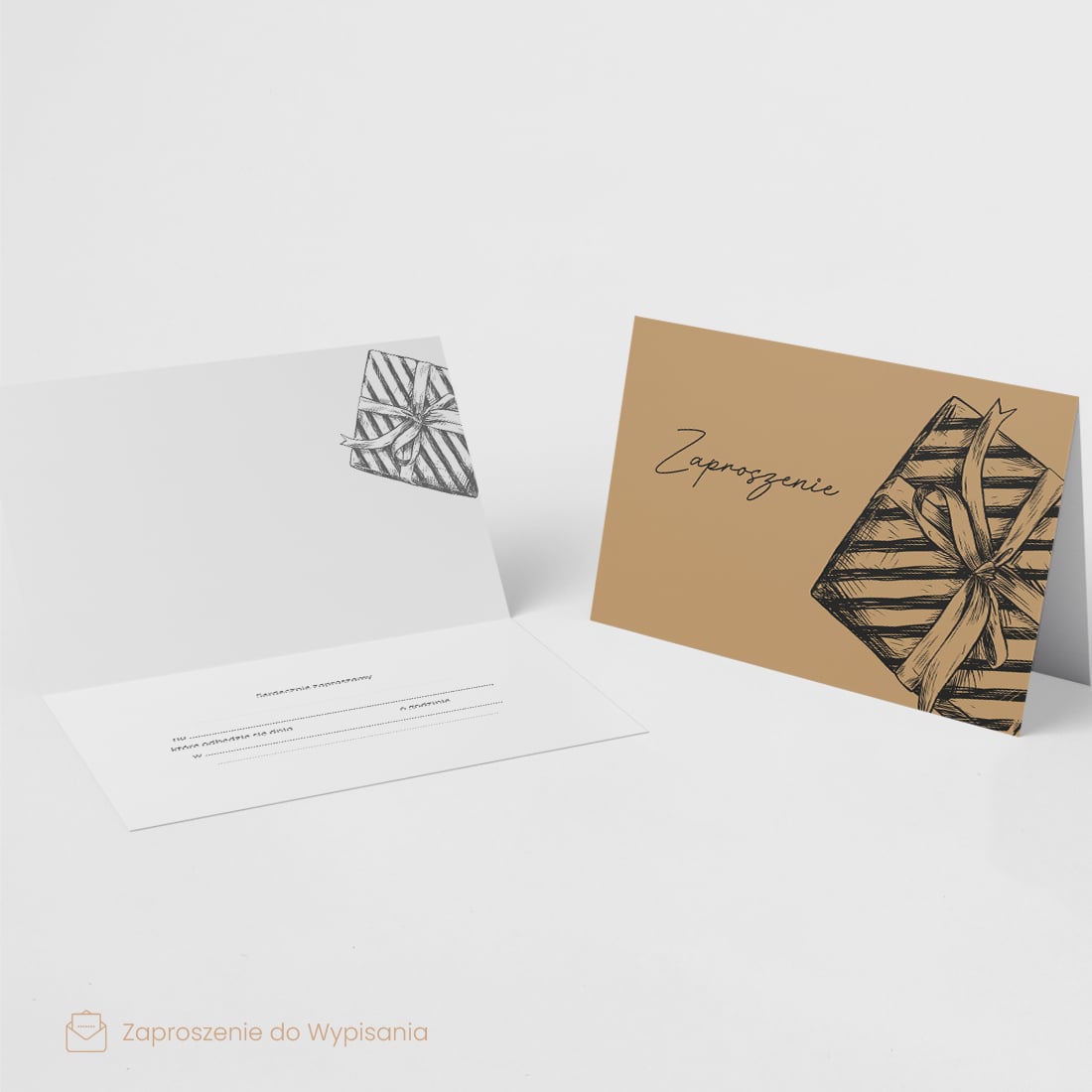 zaproszenie na świąteczne firmowe spotkanie zŁota jodeŁka niepersonalizowane