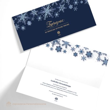 zaproszenie na świąteczne firmowe spotkanie zŁota jodeŁka niepersonalizowane (kopia)