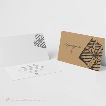 zaproszenie na świąteczne spotkanie firmowe czarna paczuszka personalizowane
