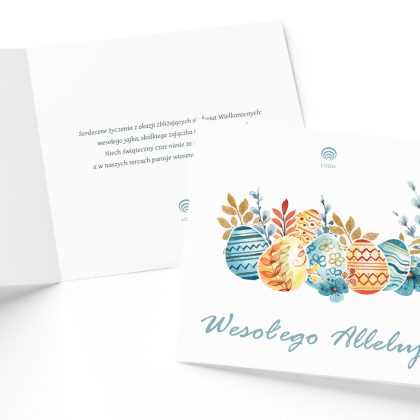 kartki wielkanocne świąteczne pisanki dla firm z logo (kopia)
