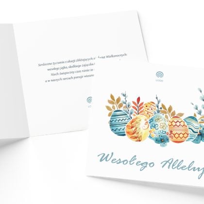 kartki wielkanocne świąteczne pisanki dla firm z logo (kopia)