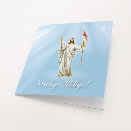kartki wielkanocne religijne z logo niebiaŃskie alleluja