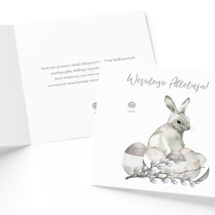 kartki wielkanocne dla firm z logo kanin (kopia)