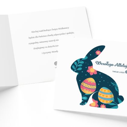 kartka religijna wielkanocna z logo witraŻowa z barankiem (kopia)