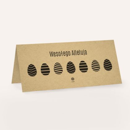 eko kartki wielkanocne firmowe linea bunny dl składana z logo