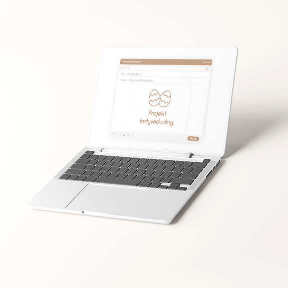 eko kartki wielkanocne firmowe linea bunny dl składana z logo