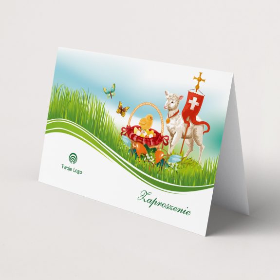 zaproszenie wielkanocne na spotkanie firmowe prima z logo personalizowane (kopia)