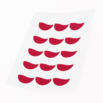 naklejka patriotyczna z herbem polski okrągła 12 sztuk