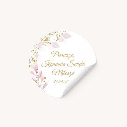 komunijna naklejka personalizowana koliber z imieniem