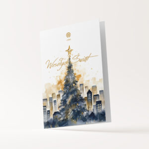 piękna kartka świąteczna magiczny renifer z życzeniami (kopia)