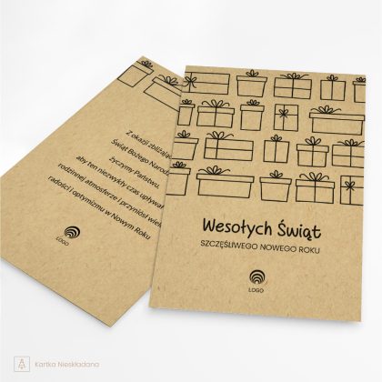 double lollipop pojedyncza kartka świąteczna dla firmy z logo (kopia)