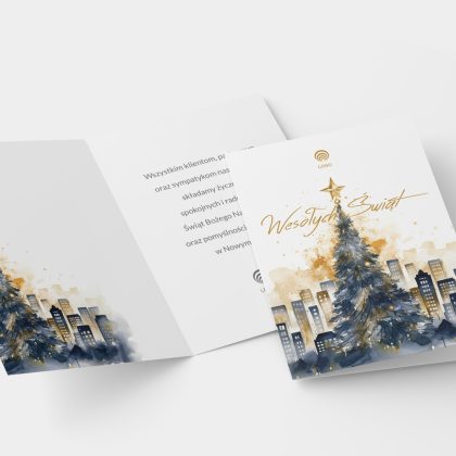 piękna kartka świąteczna magiczny renifer z życzeniami (kopia)