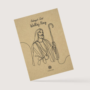 jezus mym pasterzem ekologiczna kartka Świąteczna z logo