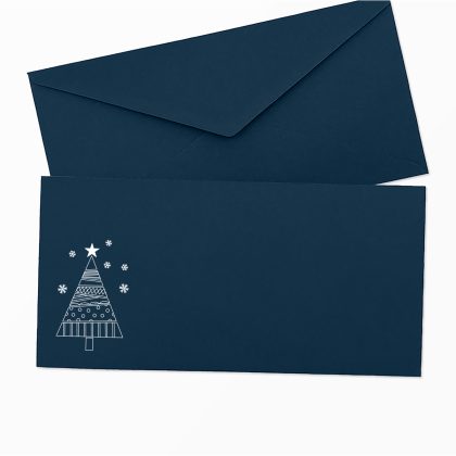 firmowa koperta prostokatna zlota jodelka z choinka ozdobne premium nadruk swiateczny okladka letica drukarnia kartek