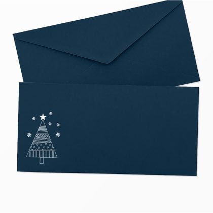 firmowa koperta prostokatna zlota jodelka z choinka ozdobne premium nadruk swiateczny okladka letica drukarnia kartek