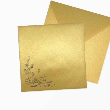 koperta ozdobna świąteczna z nadrukiem renifer k4 kwadratowa