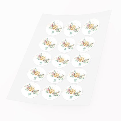 double star bożonarodzeniowe naklejki firmowe 12 szt.