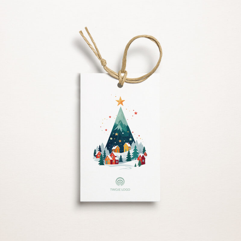 christmas stocking firmowe bileciki z Życzeniami Świątecznymi
