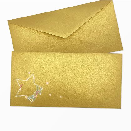 koperta Świąteczna prostokątna z nadrukiem double star