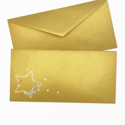 koperta Świąteczna prostokątna z nadrukiem double star
