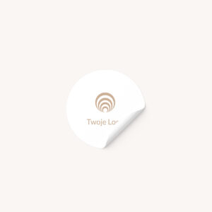 naklejka z logo firmy reklamowa marketingowa okragla 30mm letica