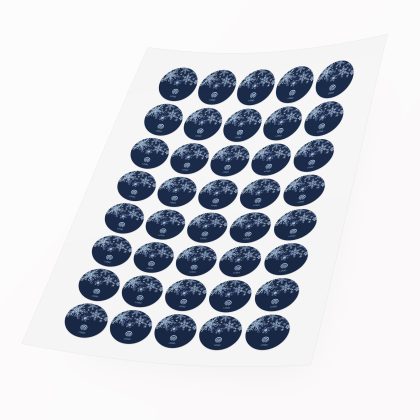 naklejki bożonarodzeniowe z logo firmy vier 30 szt. 3 cm