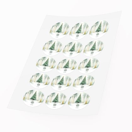 golteria bożonarodzeniowe naklejki 12 szt.