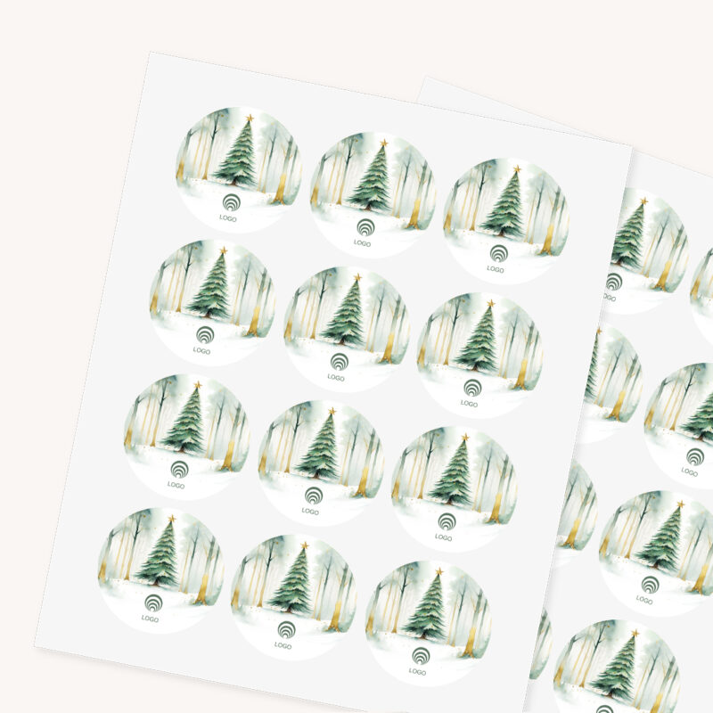 golteria bożonarodzeniowe naklejki 12 szt.