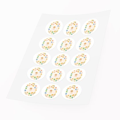 naklejka wielkanocna zajĄczek z pisankĄ z logo firmy 5cm