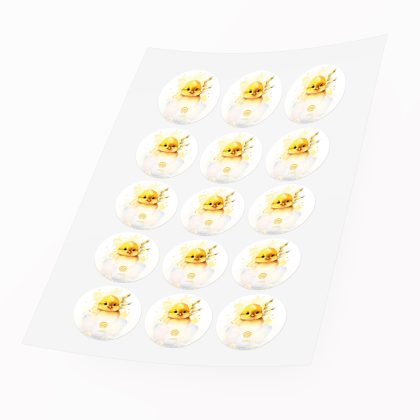 naklejka wielkanocna zajĄczek z pisankĄ z logo firmy 5cm